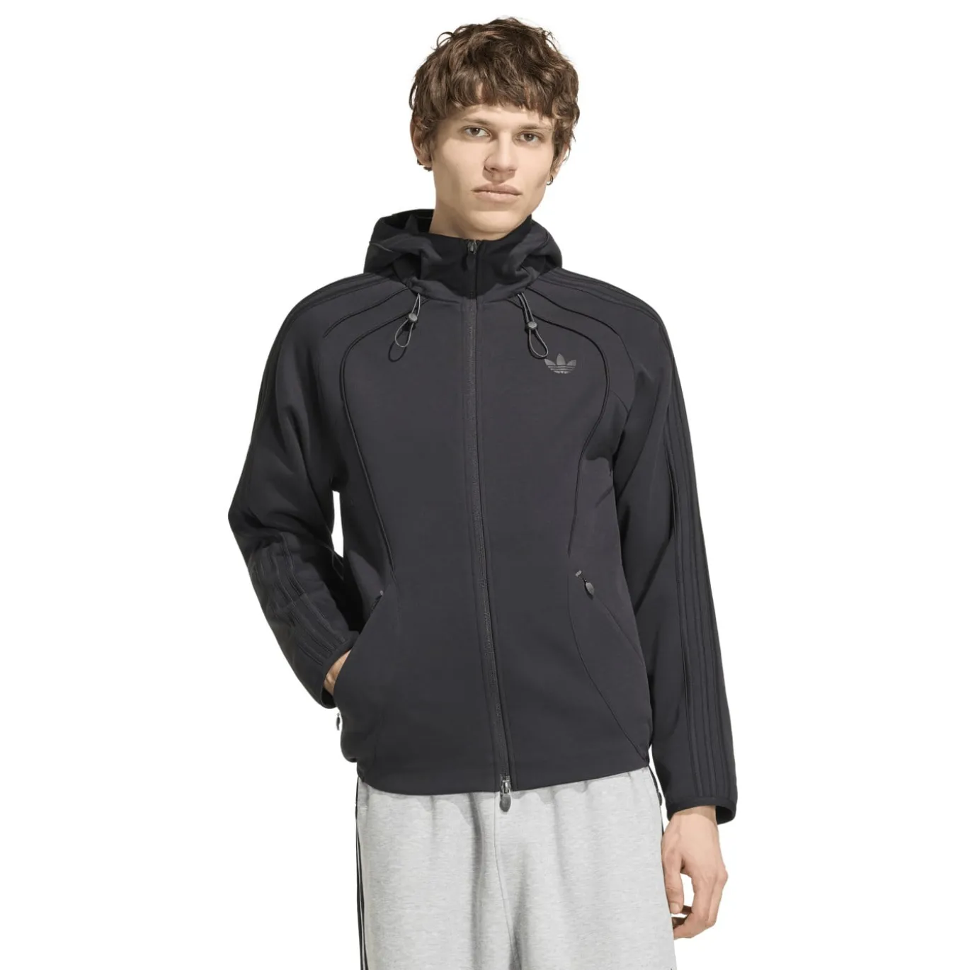 adidas Spacer Trainingsjack Hooded Zwart