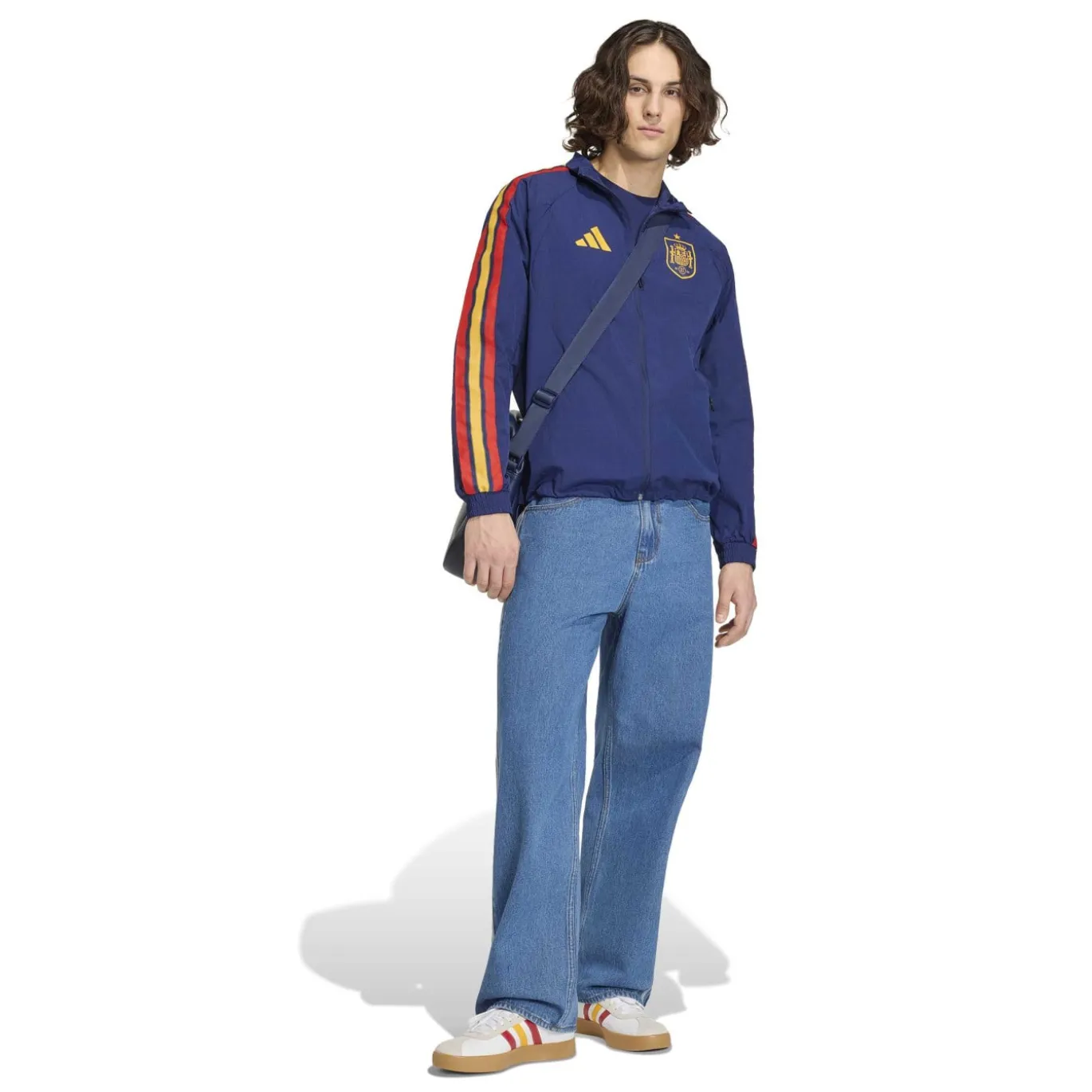 adidas Spanje Anthem Trainingsjack 2026-2028 Donkerblauw Geel Rood
