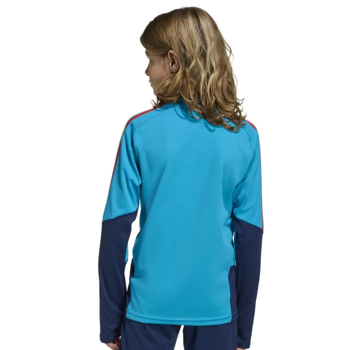 adidas Spanje Trainingspak 1/4-Zip 2026-2028 Kids Lichtblauw Donkerblauw Geel