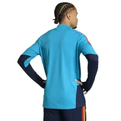 adidas Spanje Trainingstrui 1/4-Zip 2026-2028 Lichtblauw Donkerblauw Geel