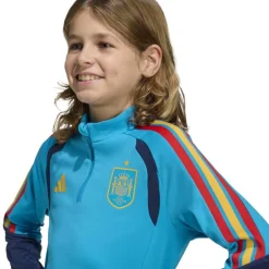 adidas Spanje Trainingstrui 1/4-Zip 2026-2028 Kids Lichtblauw Donkerblauw Geel