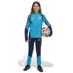 adidas Spanje Trainingstrui 1/4-Zip 2026-2028 Kids Lichtblauw Donkerblauw Geel