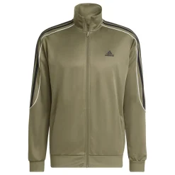 adidas Sportswear 3-Stripes Trainingspak Full-Zip Olijfgroen Zwart