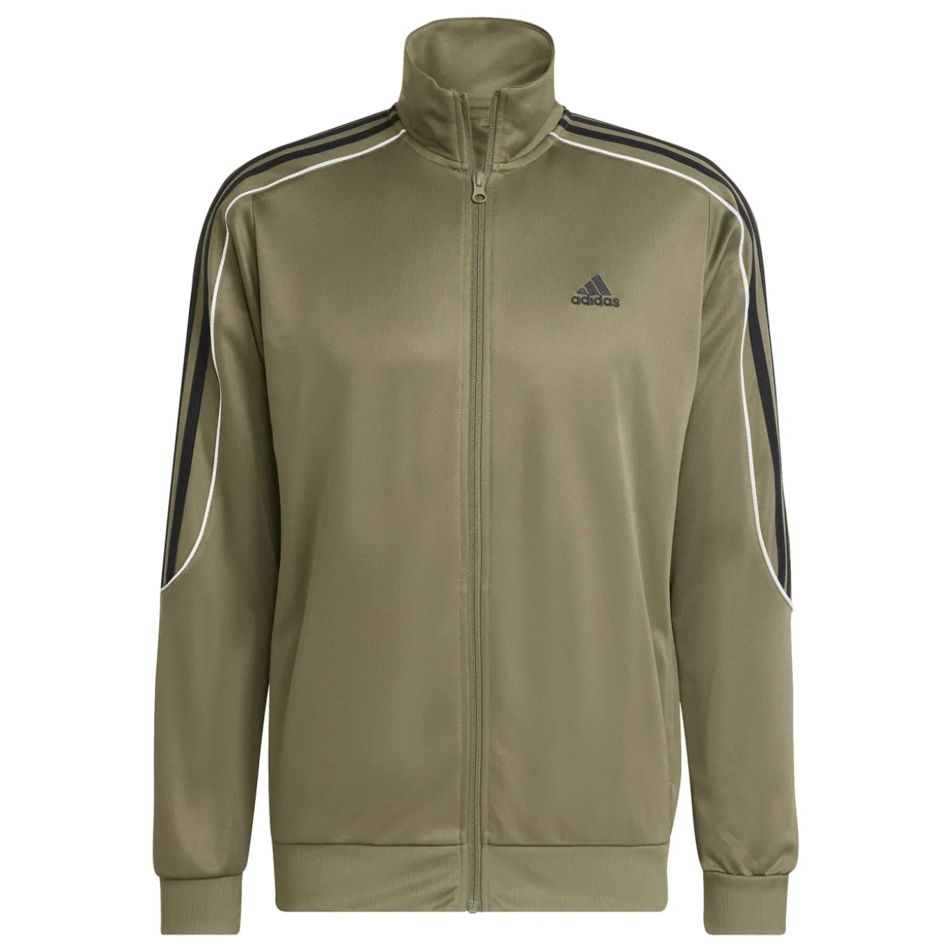 adidas Sportswear 3-Stripes Trainingspak Full-Zip Olijfgroen Zwart