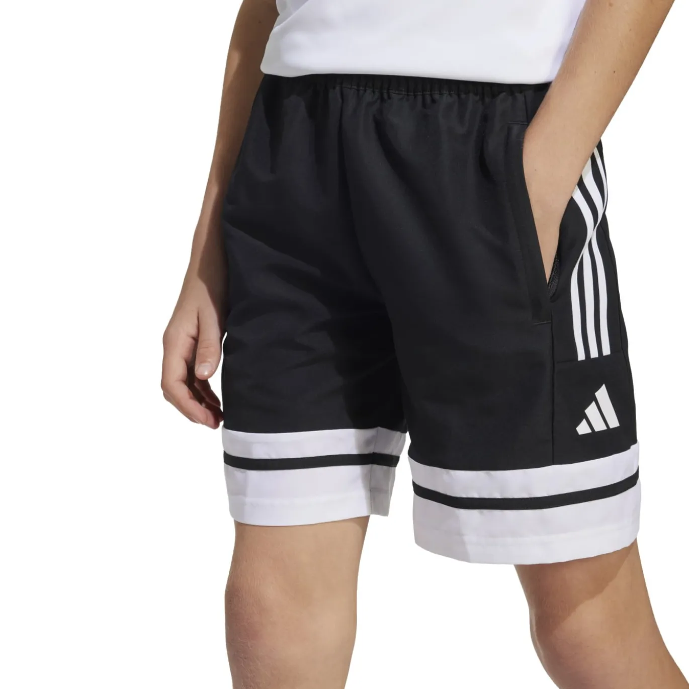 adidas Squadra 25 Downtime Broekje Kids Zwart Wit