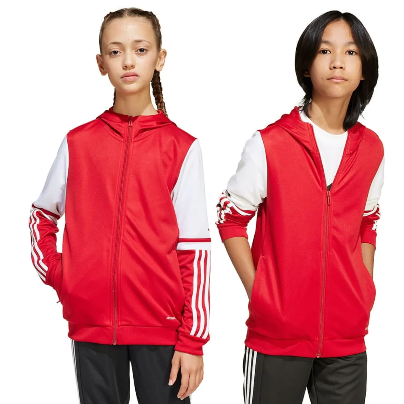 adidas Squadra 25 Hooded Trainingspak Full-Zip Kids Rood Zwart Wit