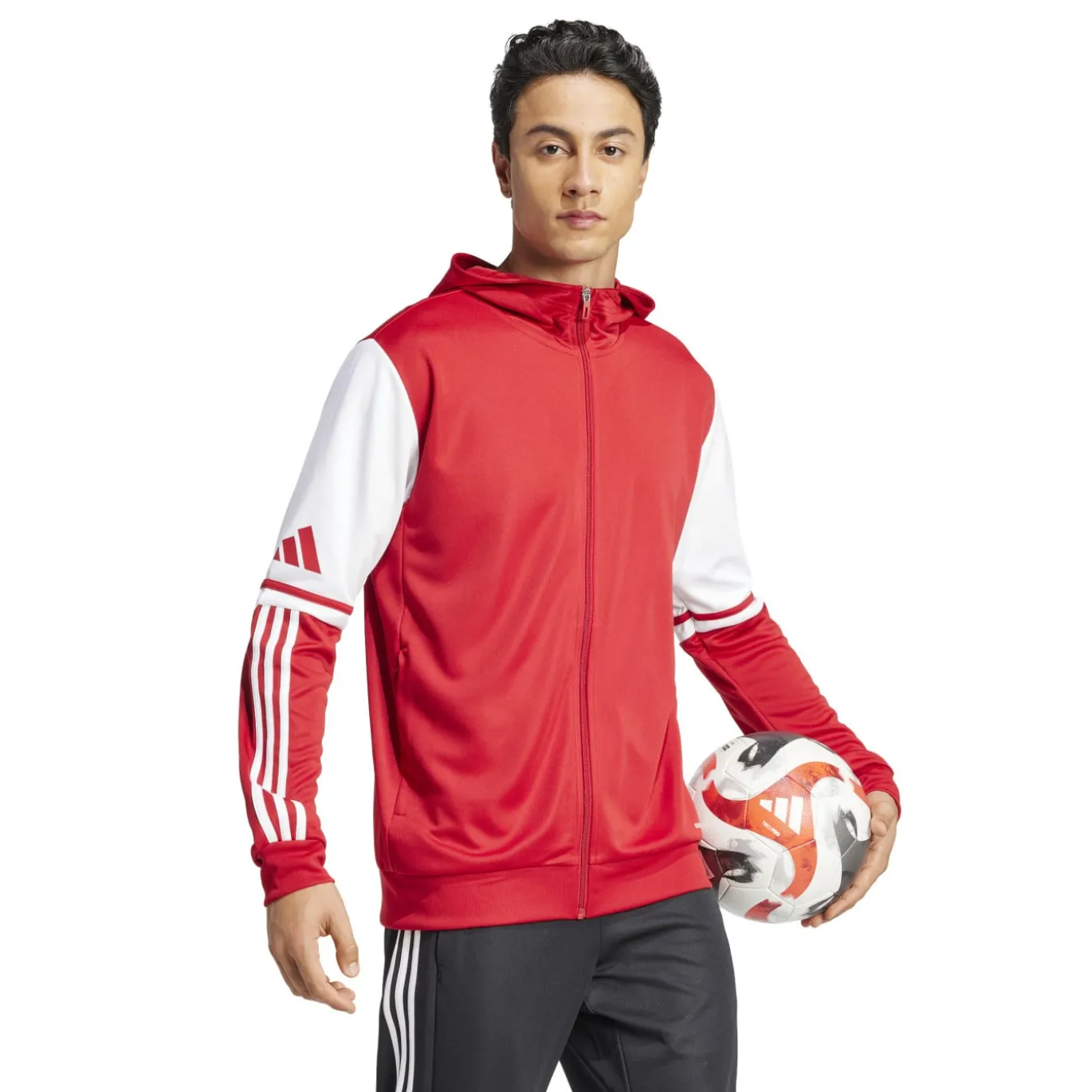 adidas Squadra 25 Hooded Trainingsjack Rood Wit