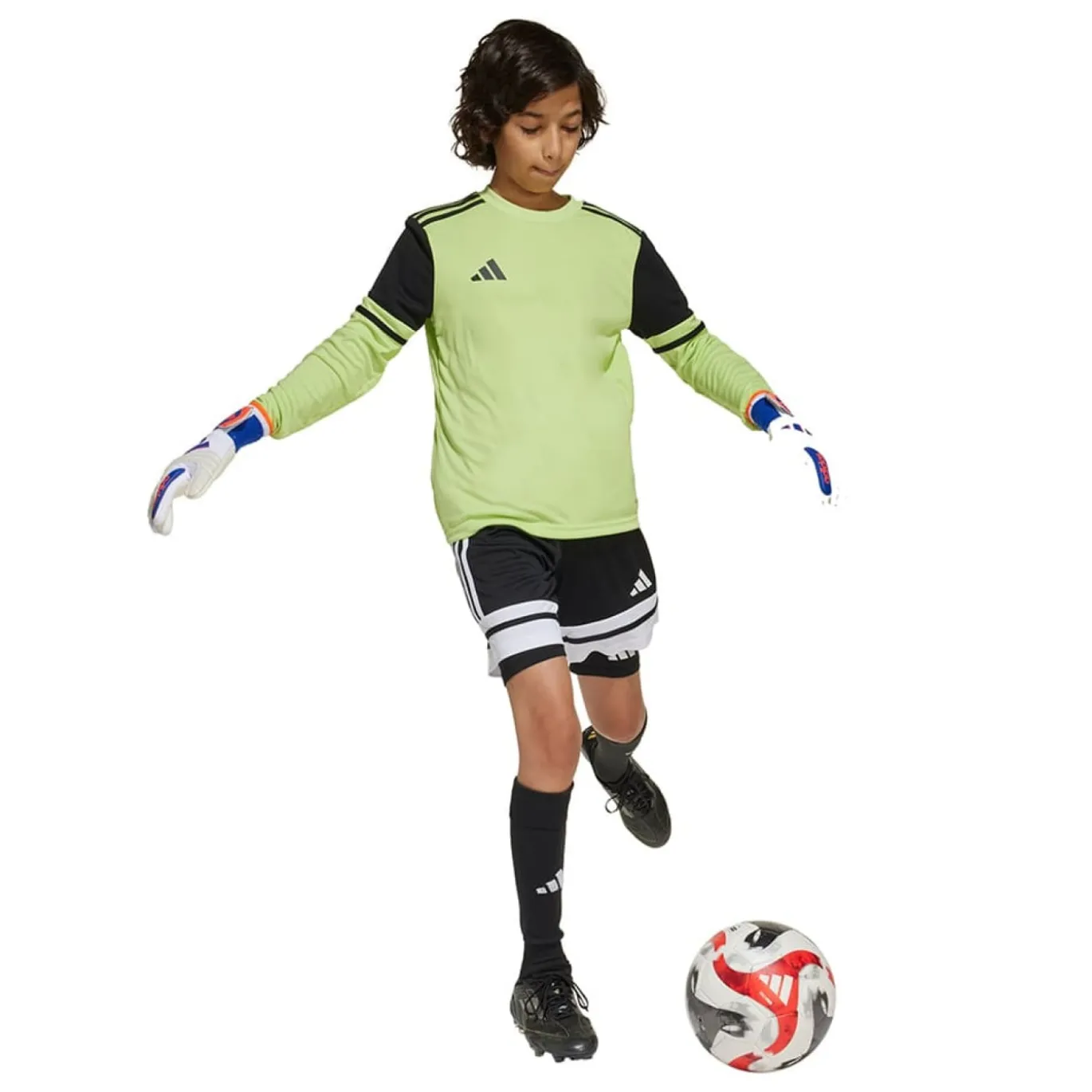 adidas Squadra 25 Keepersshirt Lange Mouwen Kids Neongeel Zwart