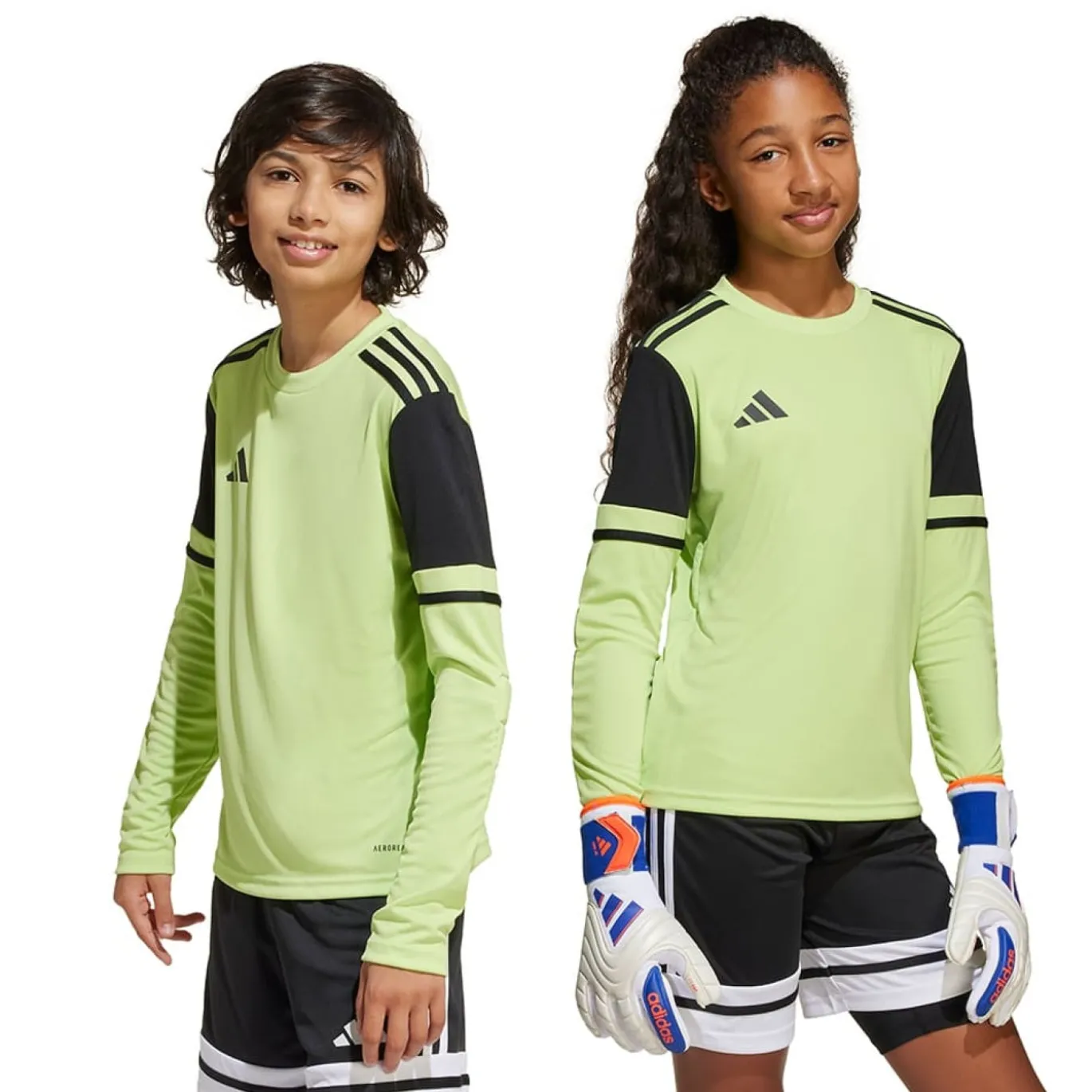 adidas Squadra 25 Keepersshirt Lange Mouwen Kids Neongeel Zwart