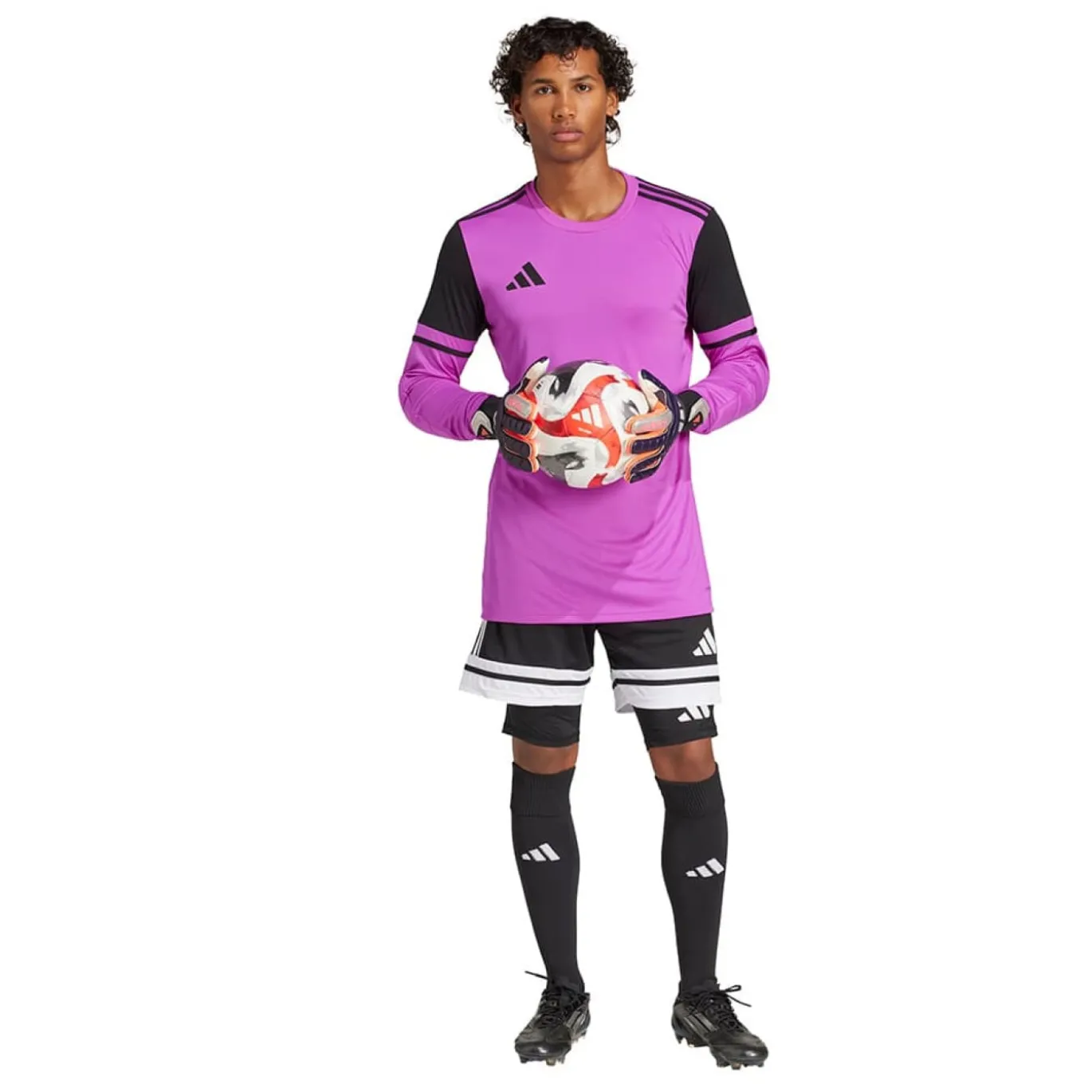 adidas Squadra 25 Keepersshirt Lange Mouwen Paars Zwart