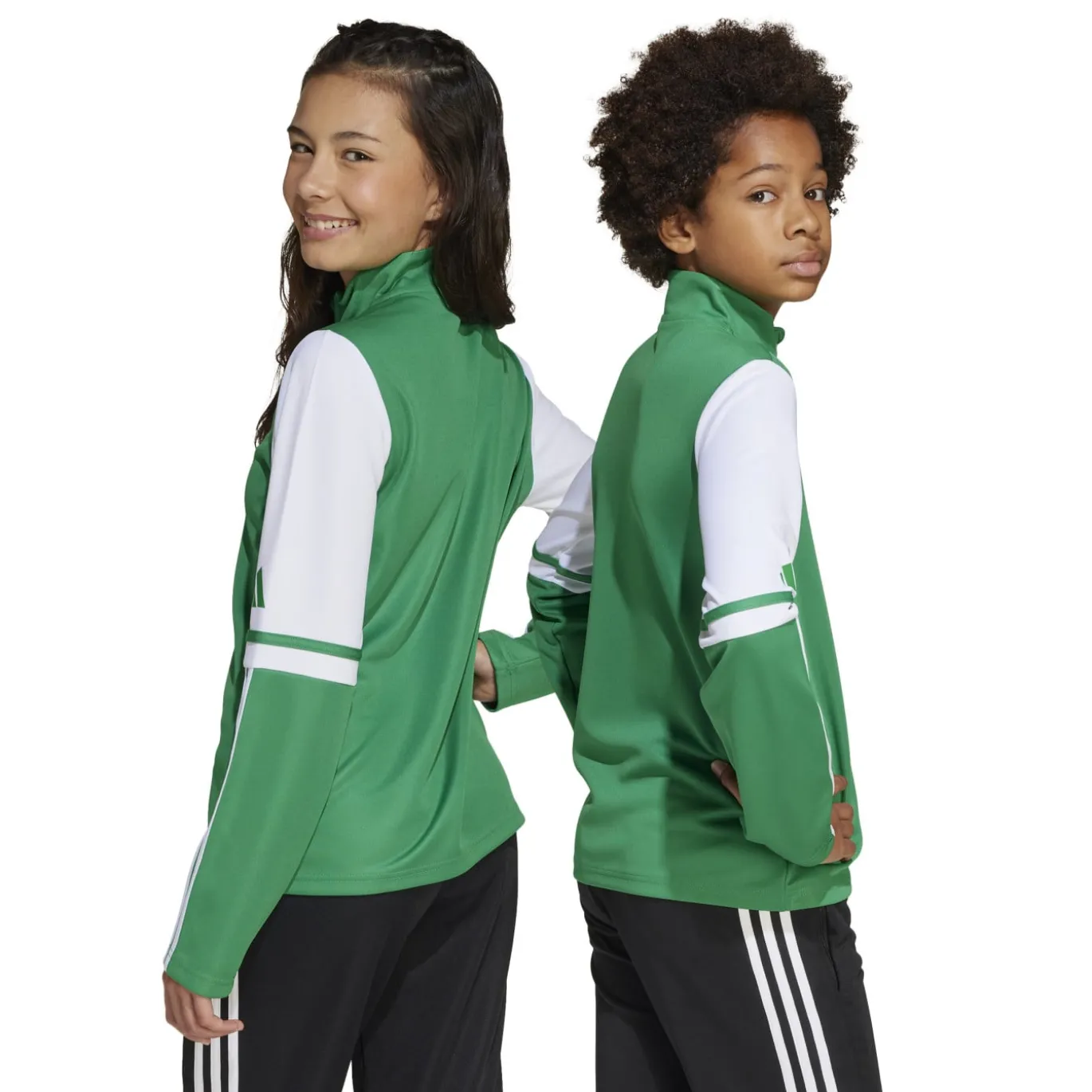 adidas Squadra 25 Trainingspak 1/4-Zip Kids Groen Zwart Wit