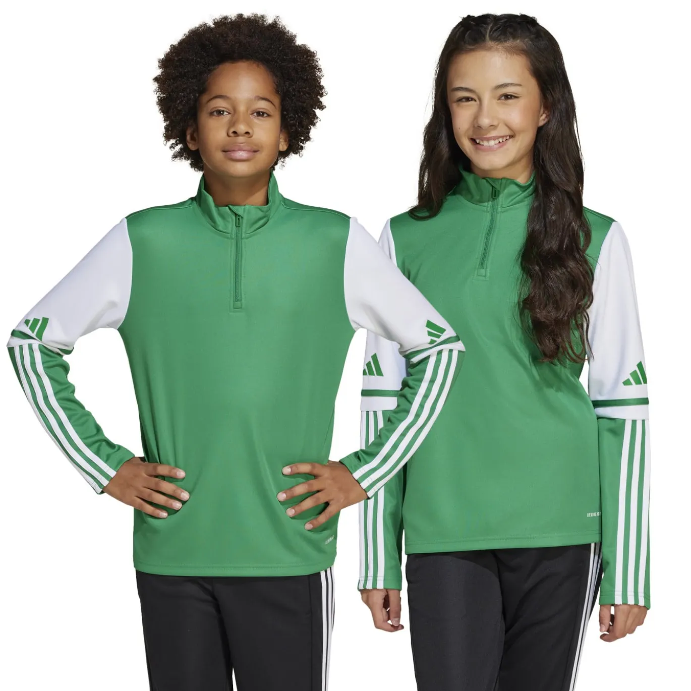 adidas Squadra 25 Trainingspak 1/4-Zip Kids Groen Zwart Wit