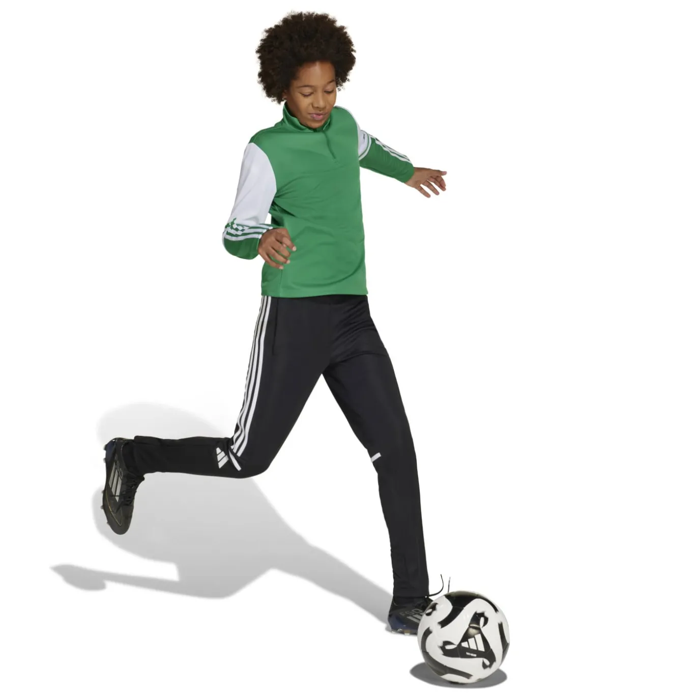 adidas Squadra 25 Trainingspak 1/4-Zip Kids Groen Zwart Wit