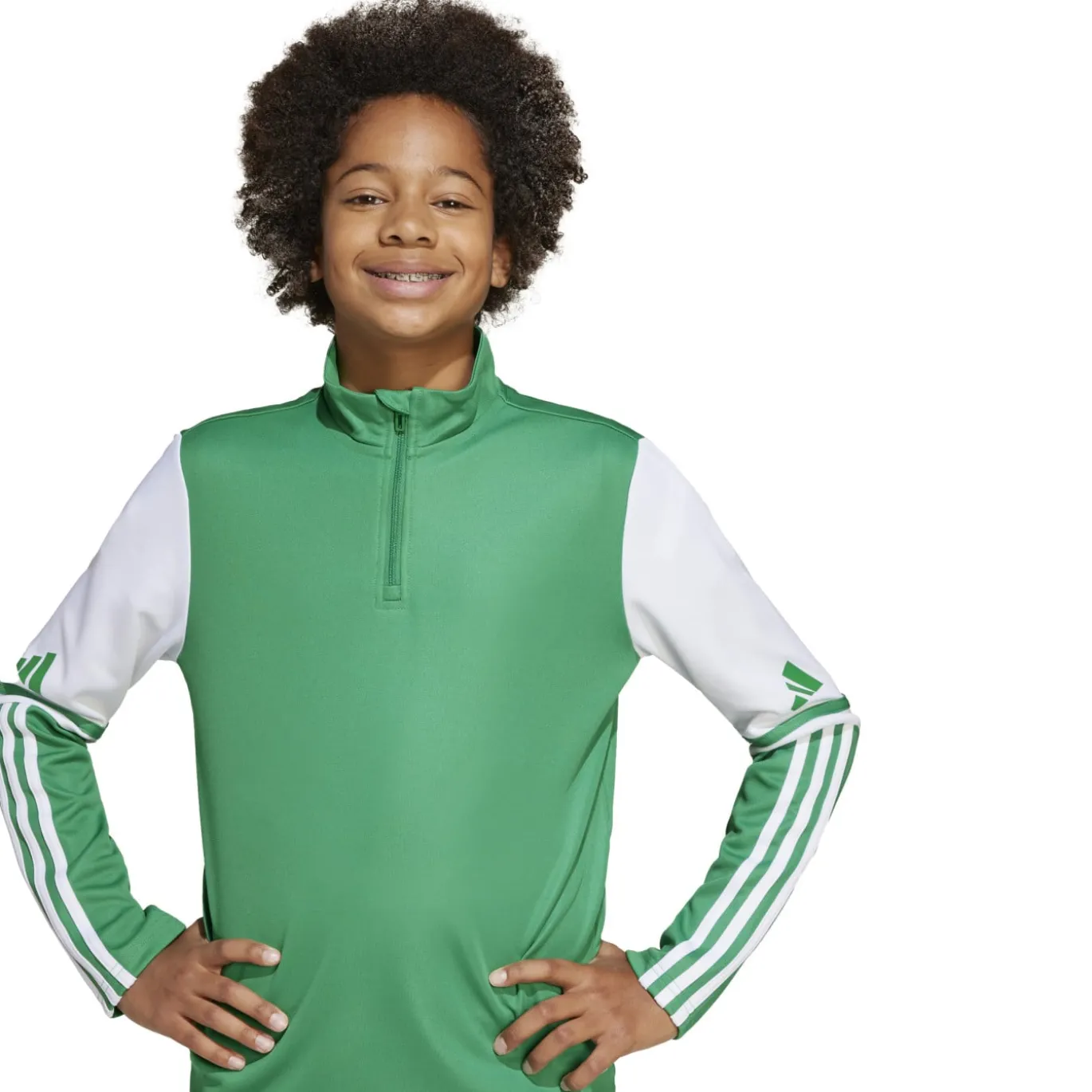 adidas Squadra 25 Trainingspak 1/4-Zip Kids Groen Zwart Wit