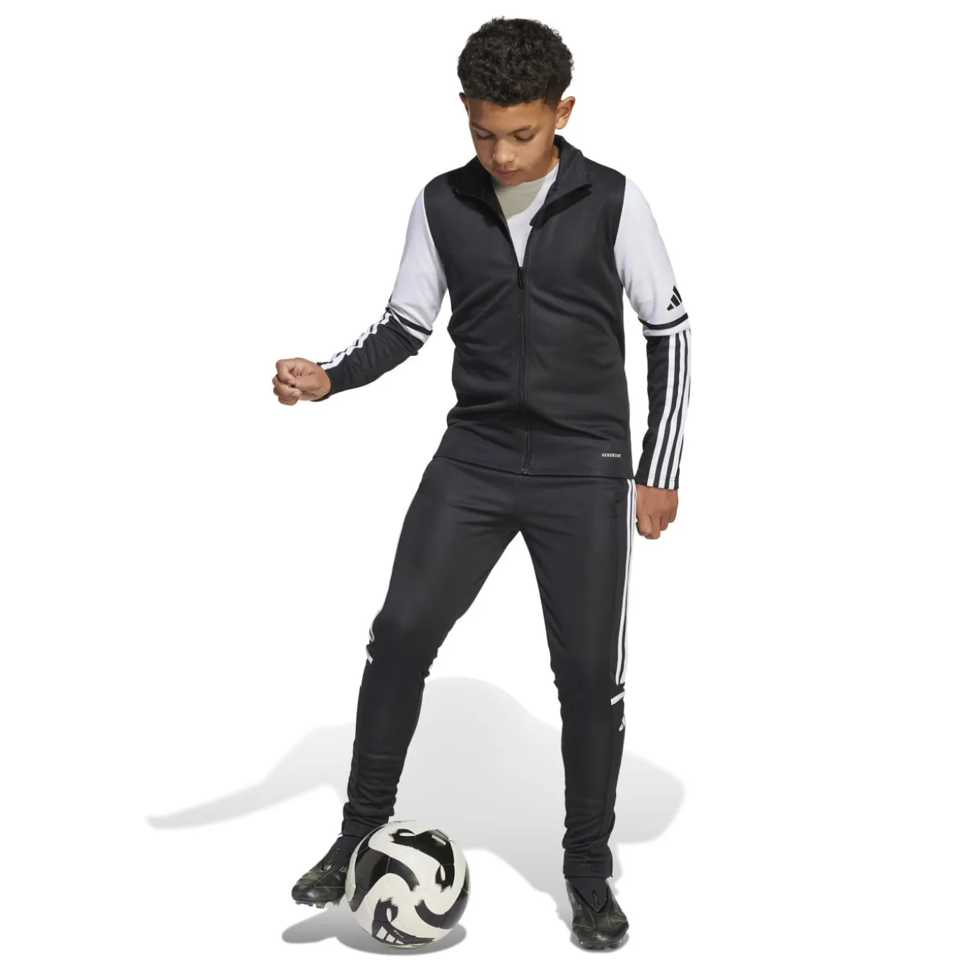 adidas Squadra 25 Trainingspak Full-Zip Kids Zwart Wit