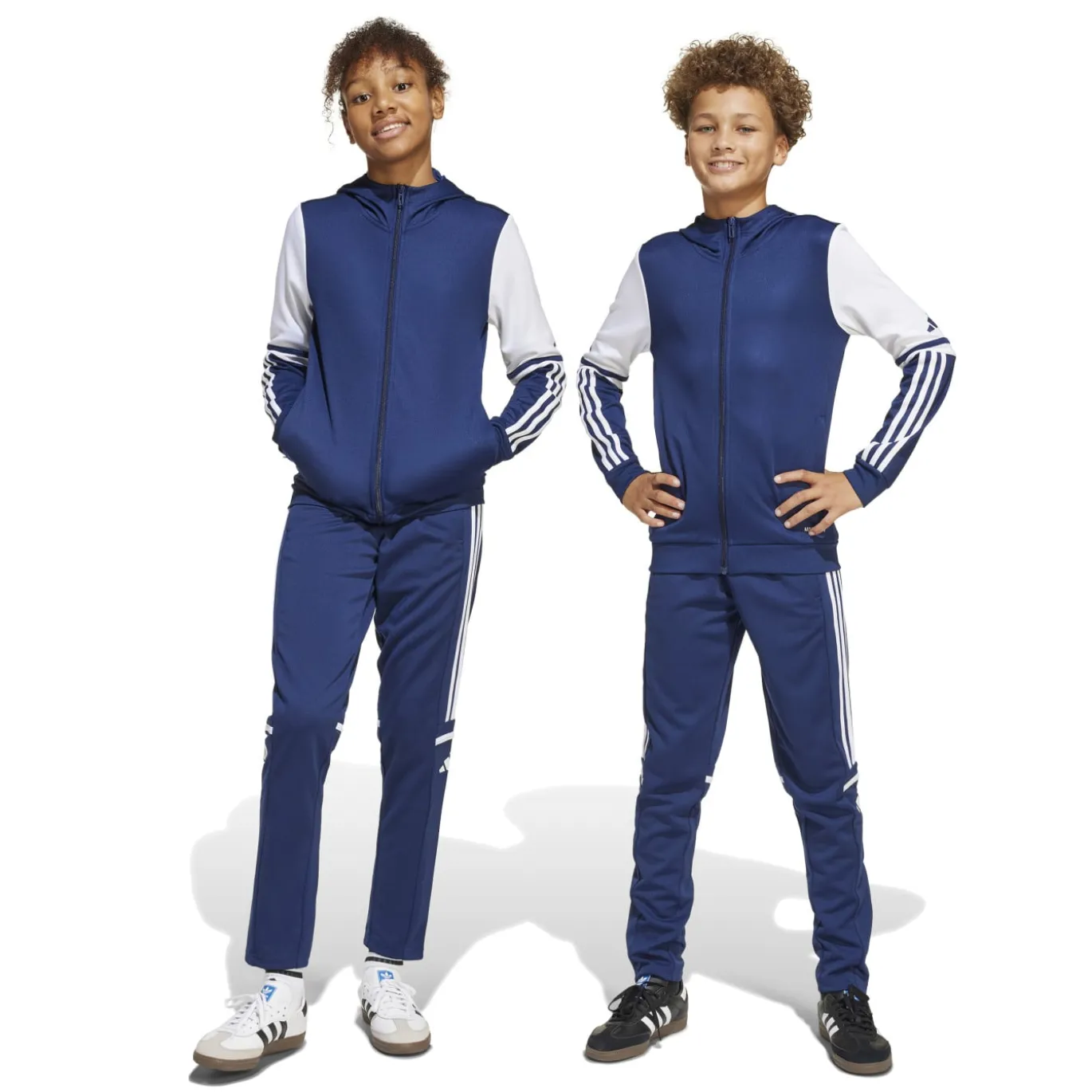 adidas Squadra 25 Trainingspak 1/4-Zip Kids Blauw Donkerblauw Wit