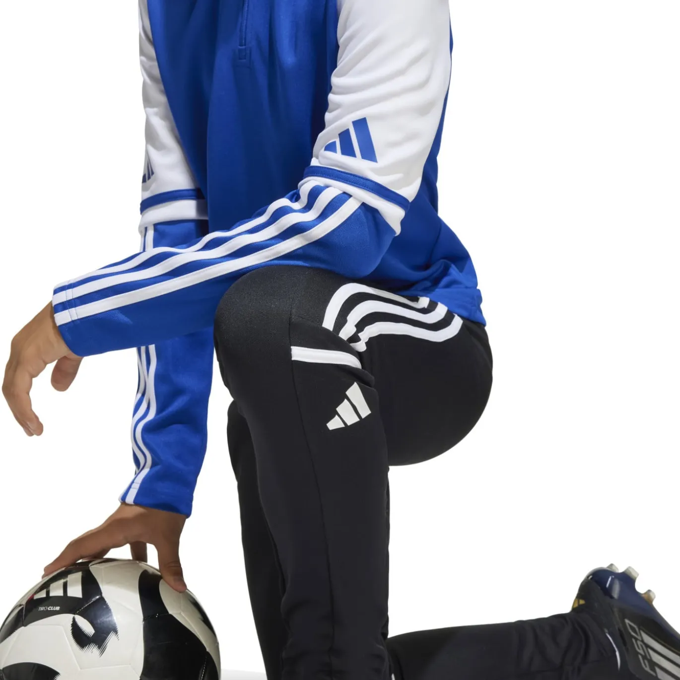 adidas Squadra 25 Trainingspak 1/4-Zip Kids Blauw Donkerblauw Wit