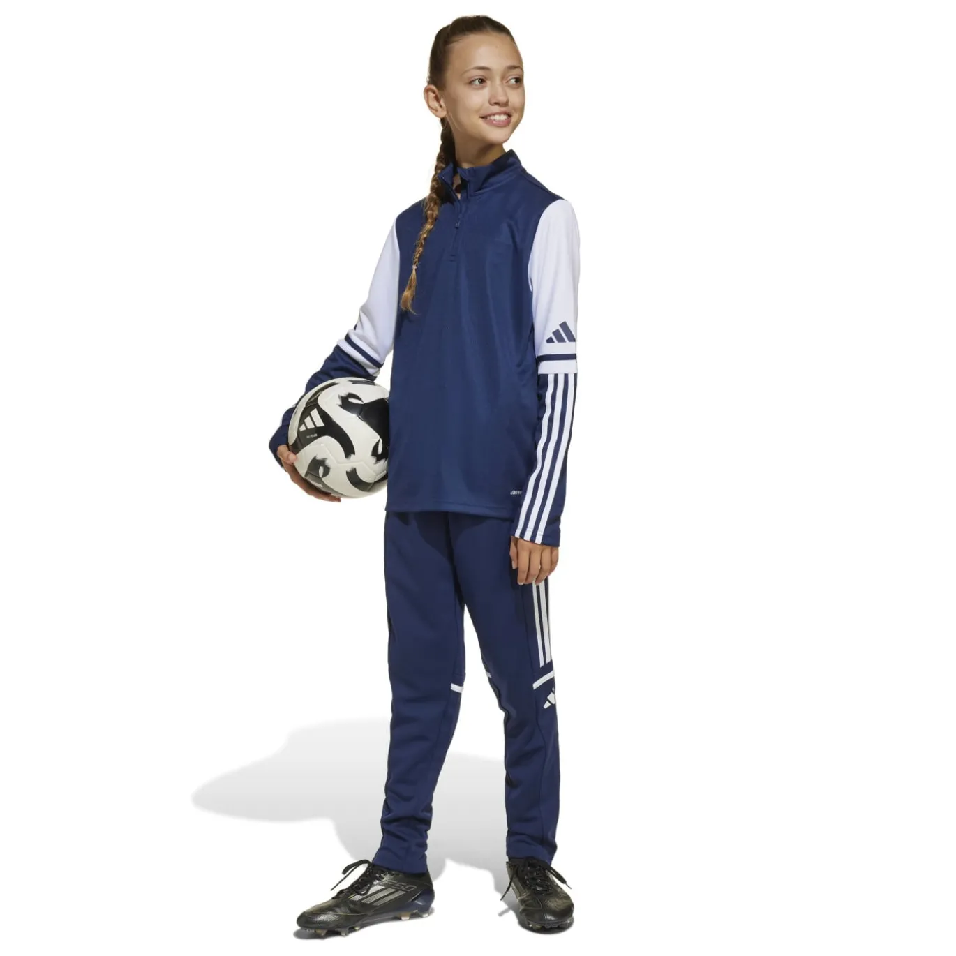 adidas Squadra 25 Trainingspak 1/4-Zip Kids Donkerblauw Wit