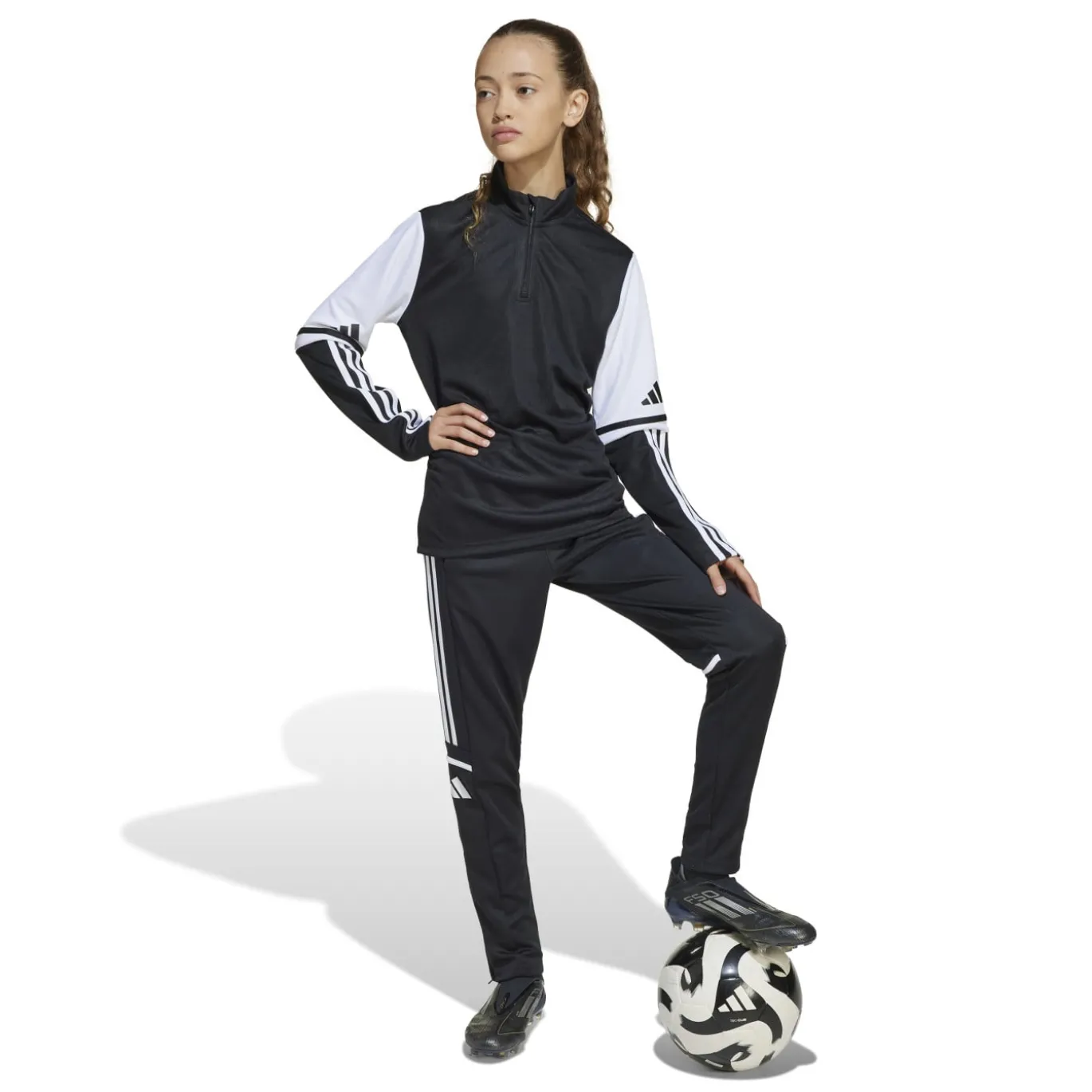 adidas Squadra 25 Trainingspak 1/4-Zip Kids Zwart Wit