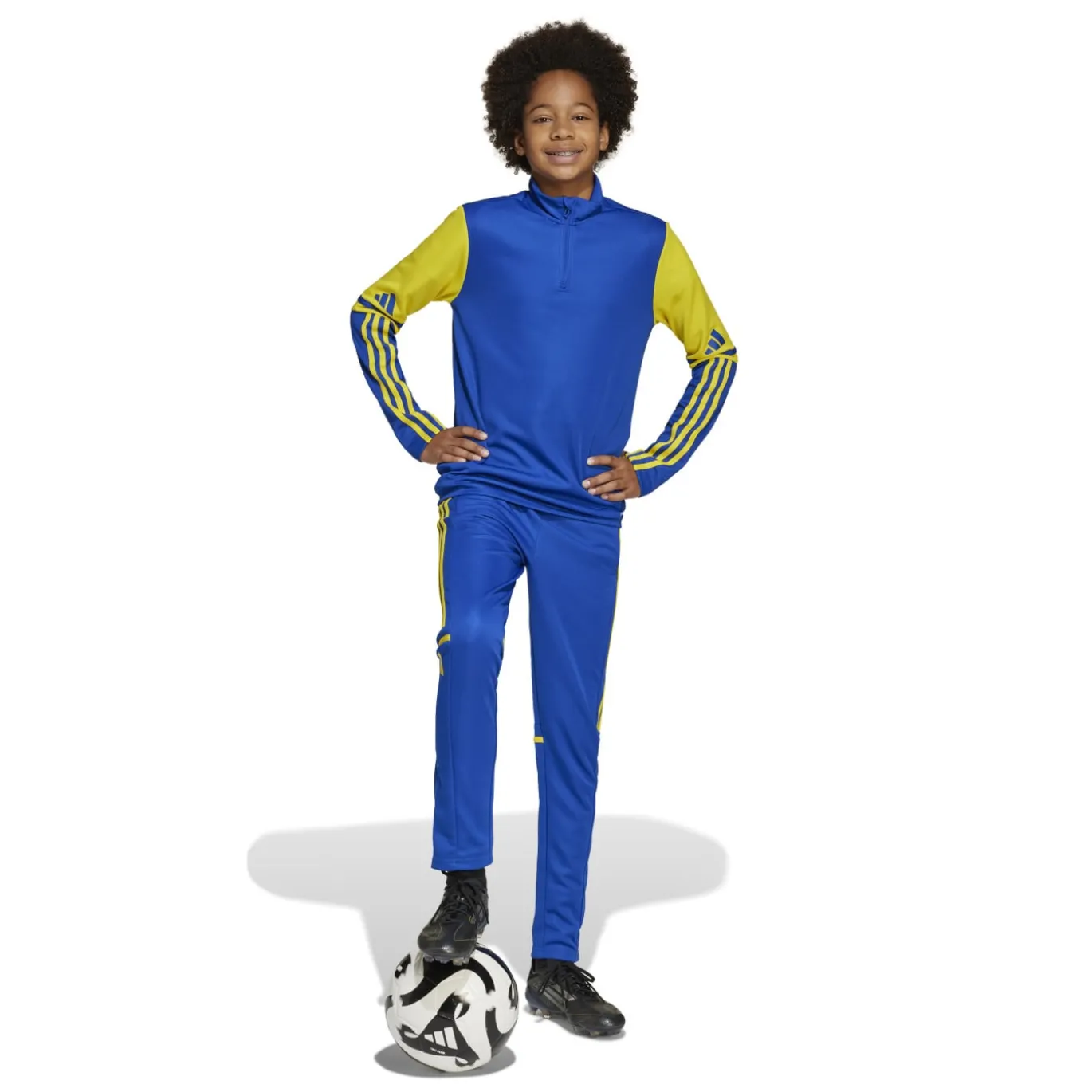 adidas Squadra 25 Trainingstrui 1/4-Zip Kids Blauw Geel