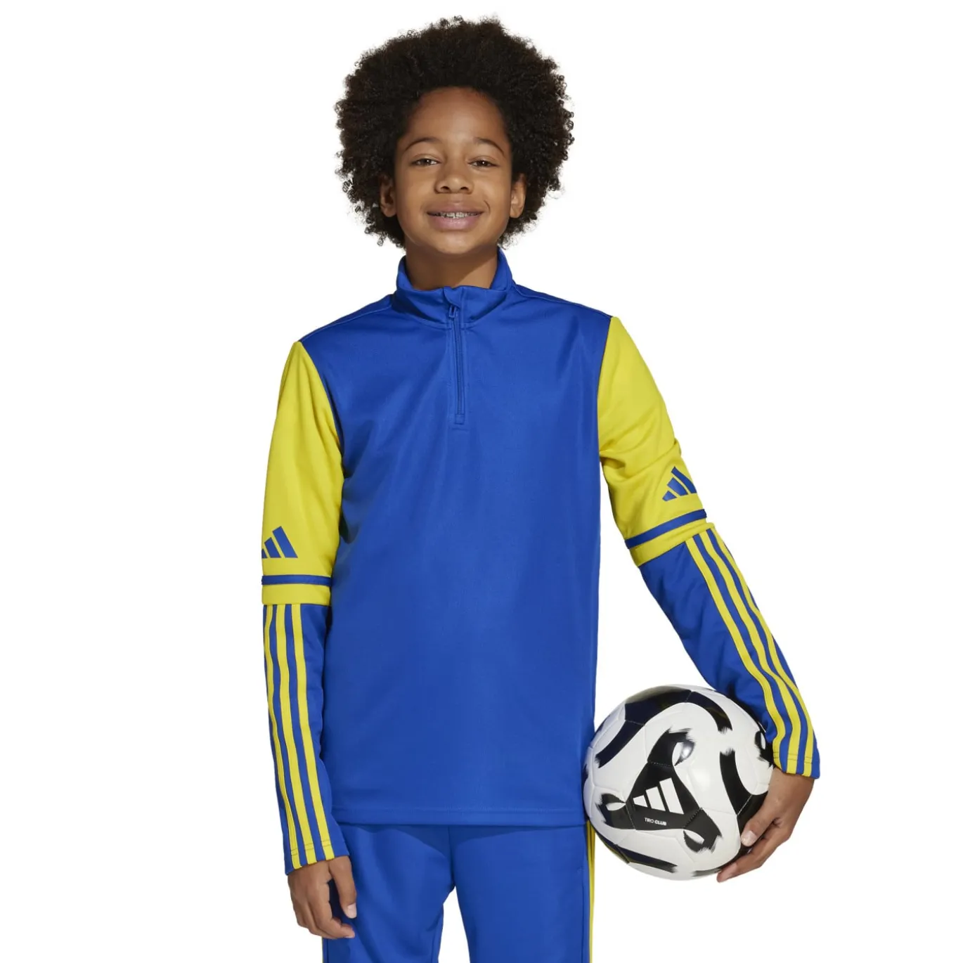 adidas Squadra 25 Trainingstrui 1/4-Zip Kids Blauw Geel
