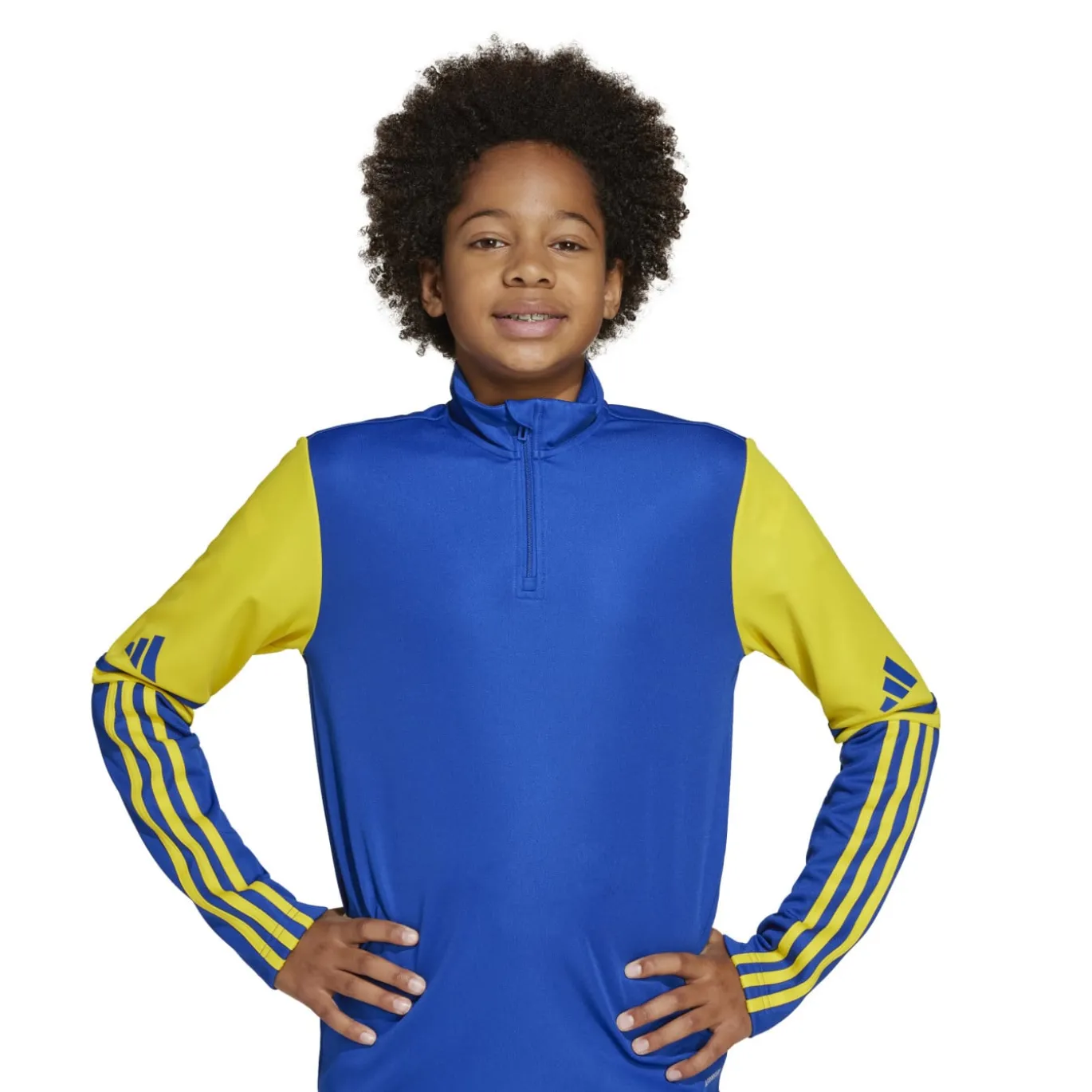 adidas Squadra 25 Trainingstrui 1/4-Zip Kids Blauw Geel