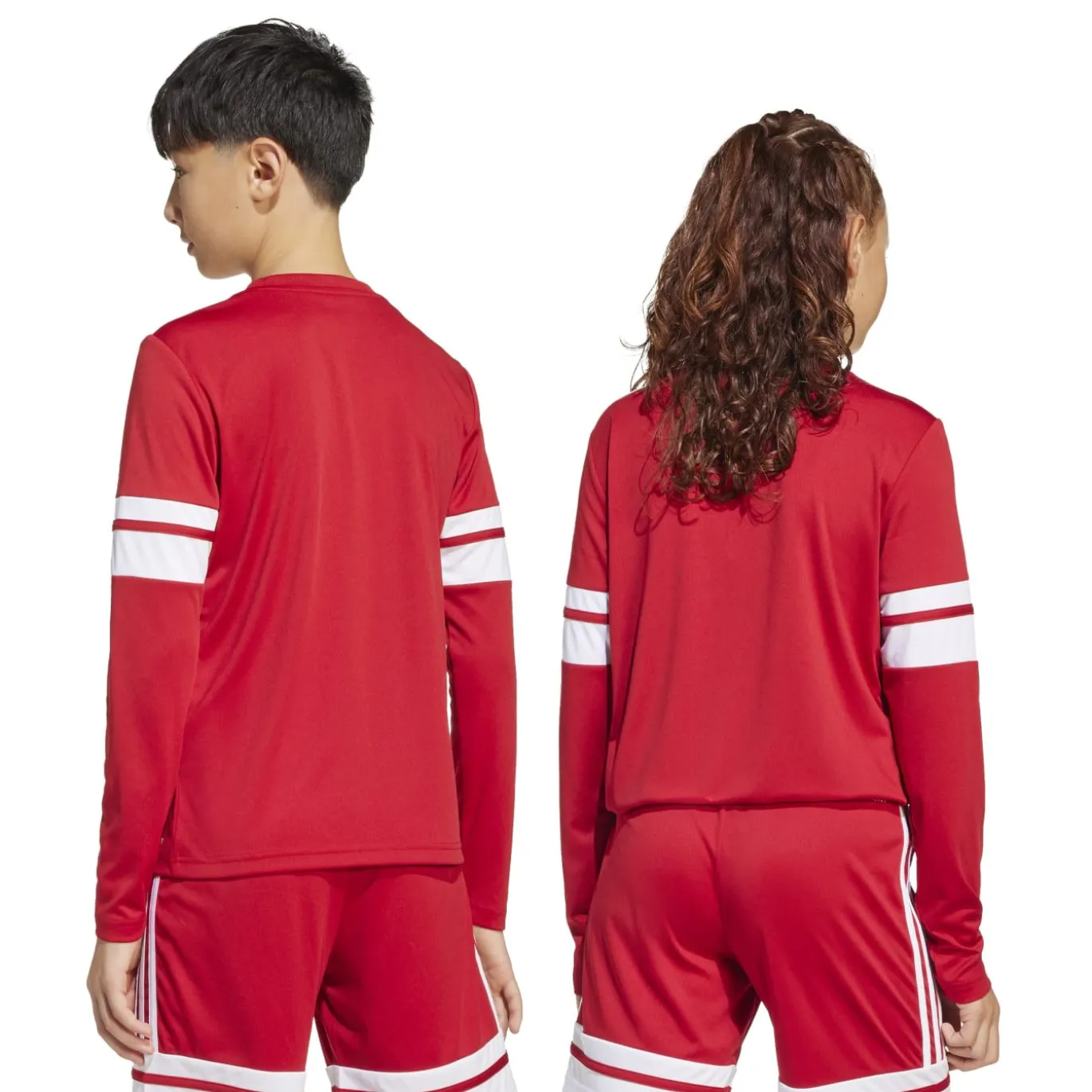 adidas Squadra 25 Voetbalshirt Lange Mouwen Kids Rood Wit