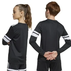 adidas Squadra 25 Voetbalshirt Lange Mouwen Kids Zwart Wit