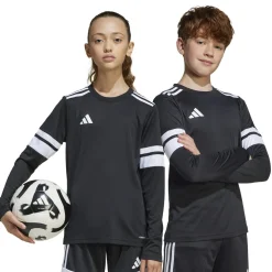 adidas Squadra 25 Voetbalshirt Lange Mouwen Kids Zwart Wit
