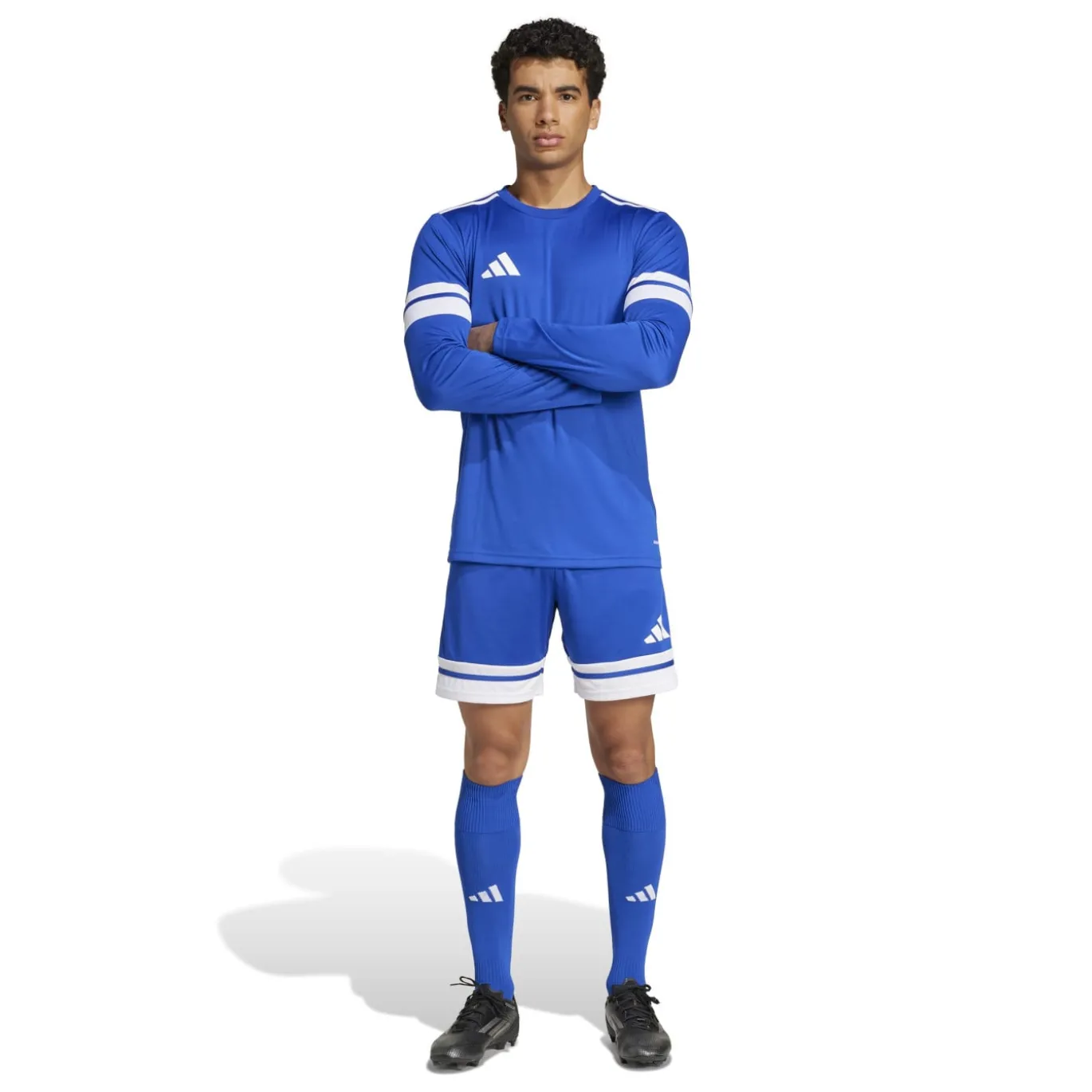 adidas Squadra 25 Voetbalshirt Lange Mouwen Blauw Wit
