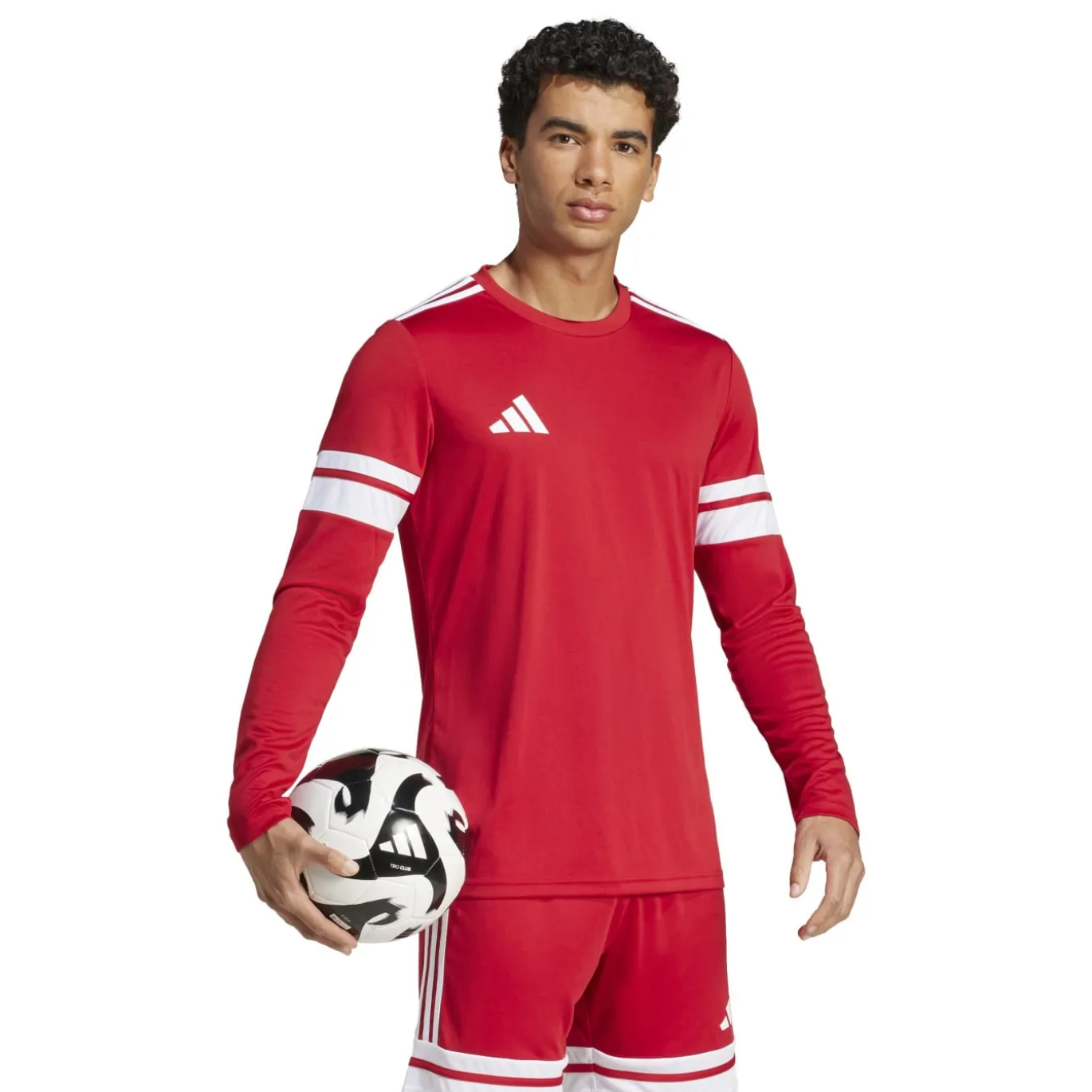 adidas Squadra 25 Voetbalshirt Lange Mouwen Rood Wit