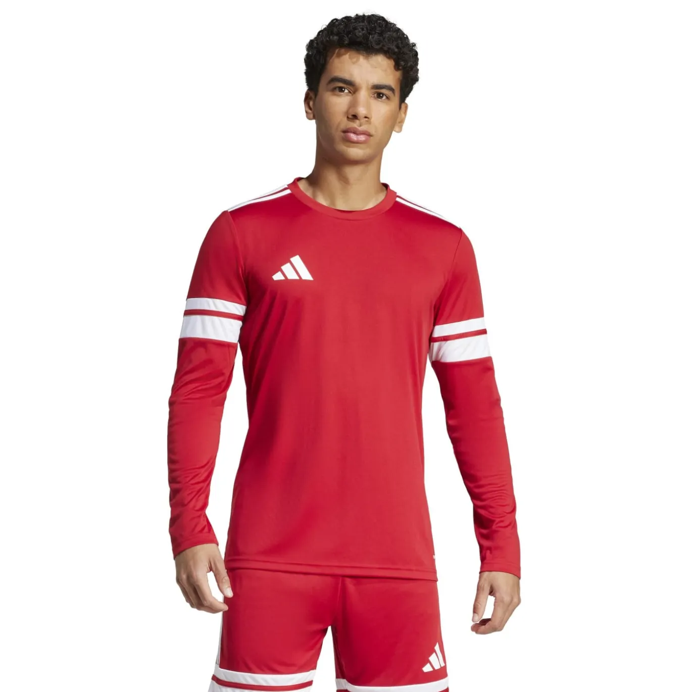 adidas Squadra 25 Voetbalshirt Lange Mouwen Rood Wit