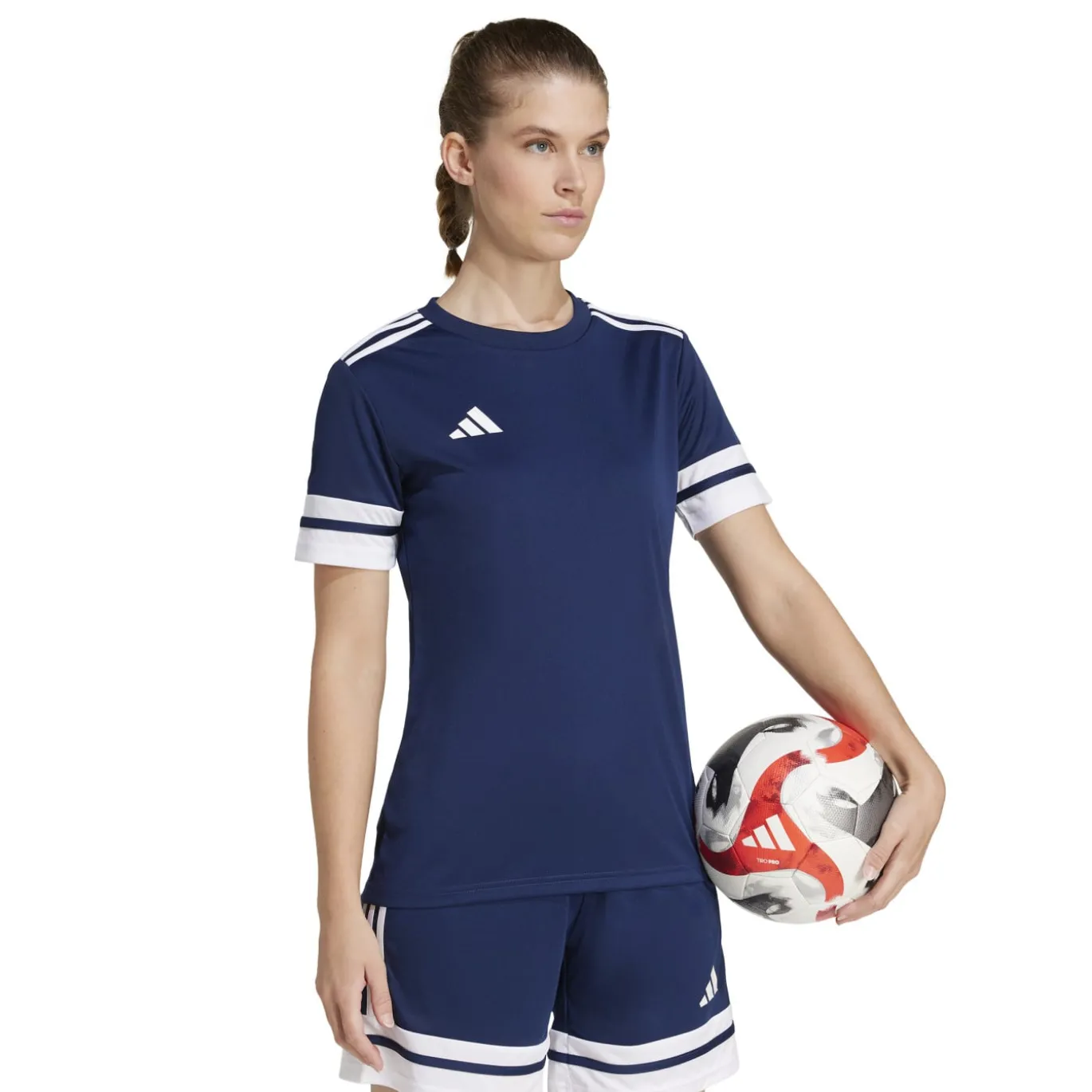 adidas Squadra 25 Voetbalshirt Dames Donkerblauw Wit