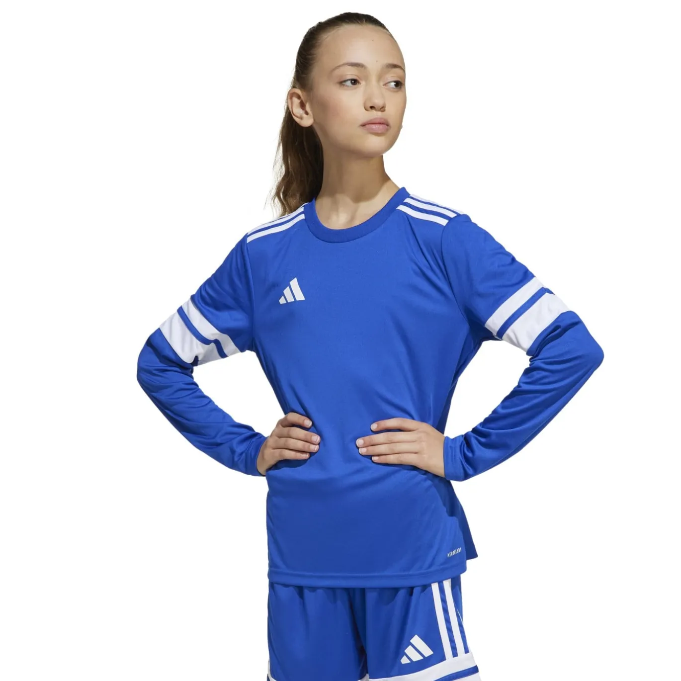 adidas Squadra 25 Voetbalshirt Lange Mouwen Kids Blauw Wit