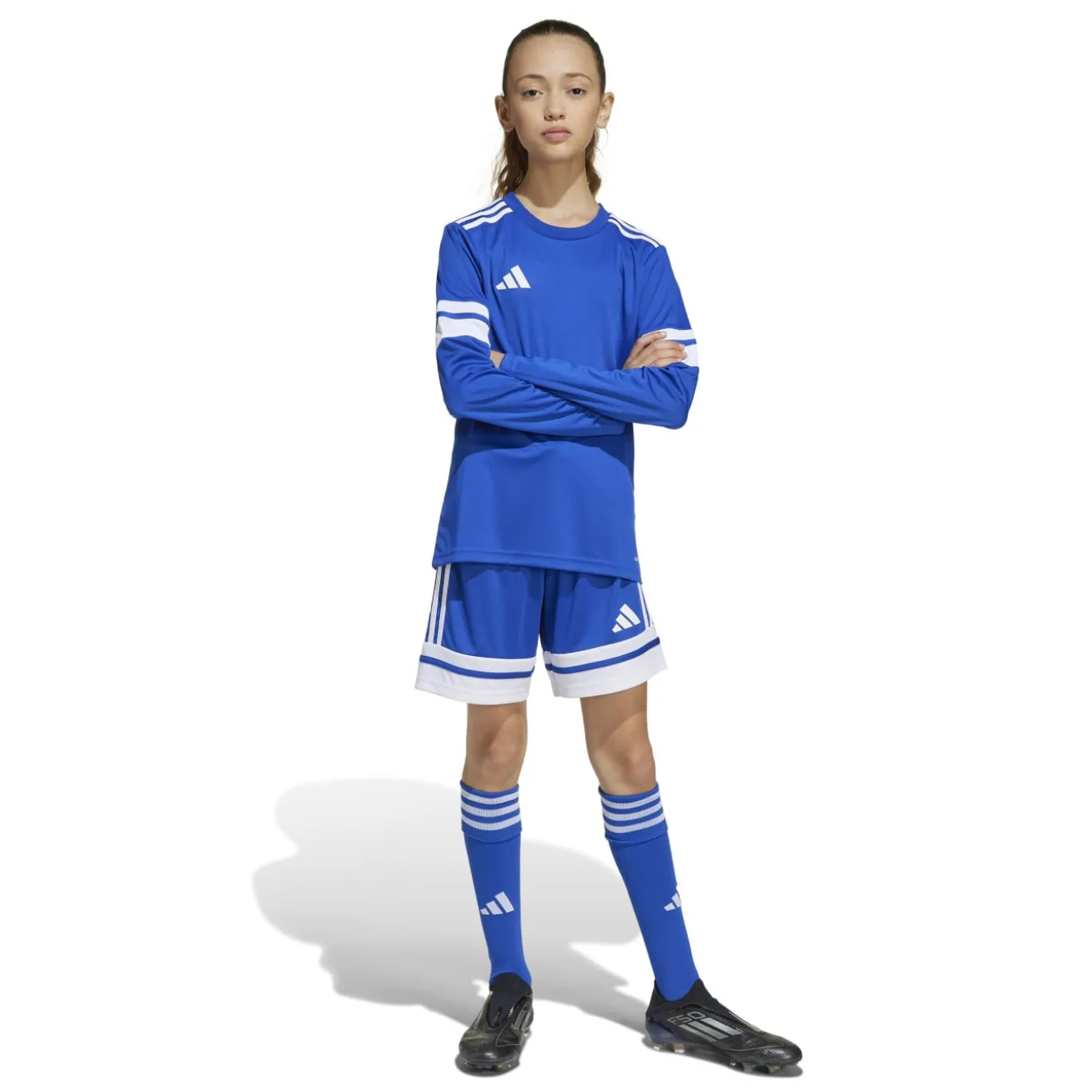 adidas Squadra 25 Voetbalshirt Lange Mouwen Kids Blauw Wit