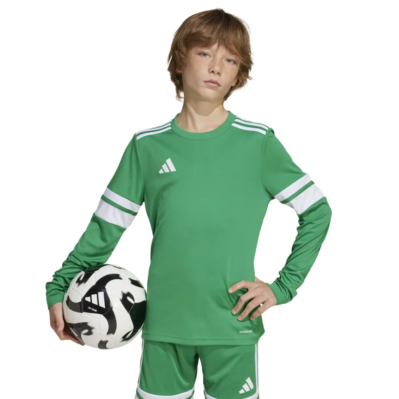 adidas Squadra 25 Voetbalshirt Lange Mouwen Kids Groen Wit