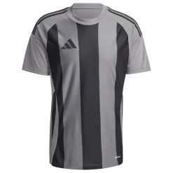 adidas Striped 24 Voetbalshirt Grijs Zwart