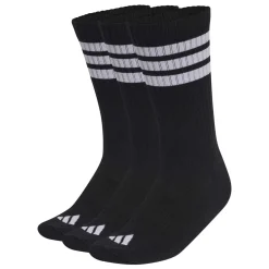 adidas 3-Stripes Gevoerde Sportwear Sokken 3 Paar Zwart Wit