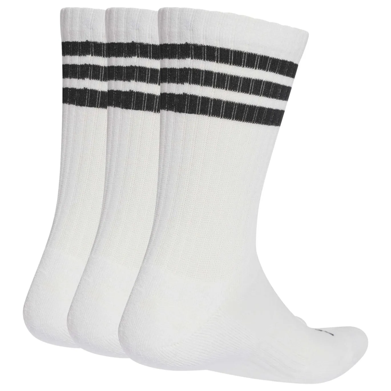 adidas 3-Stripes Gevoerde Sportwear Sokken 3 Paar Wit Zwart