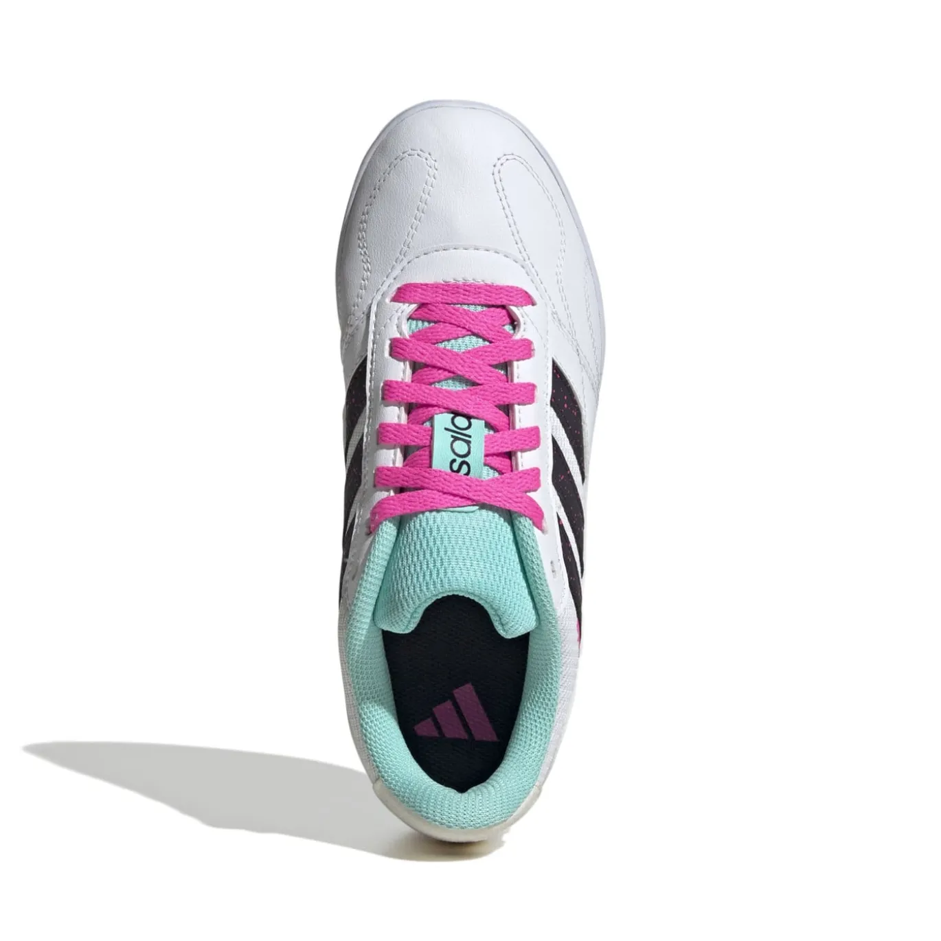 adidas Super Sala III Zaalvoetbalschoenen (IN) Kids Wit Zwart Turquoise Roze
