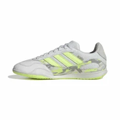 adidas Super Sala III Zaalvoetbalschoenen (IN) Kids Lichtgrijs Lichtgroen Lime