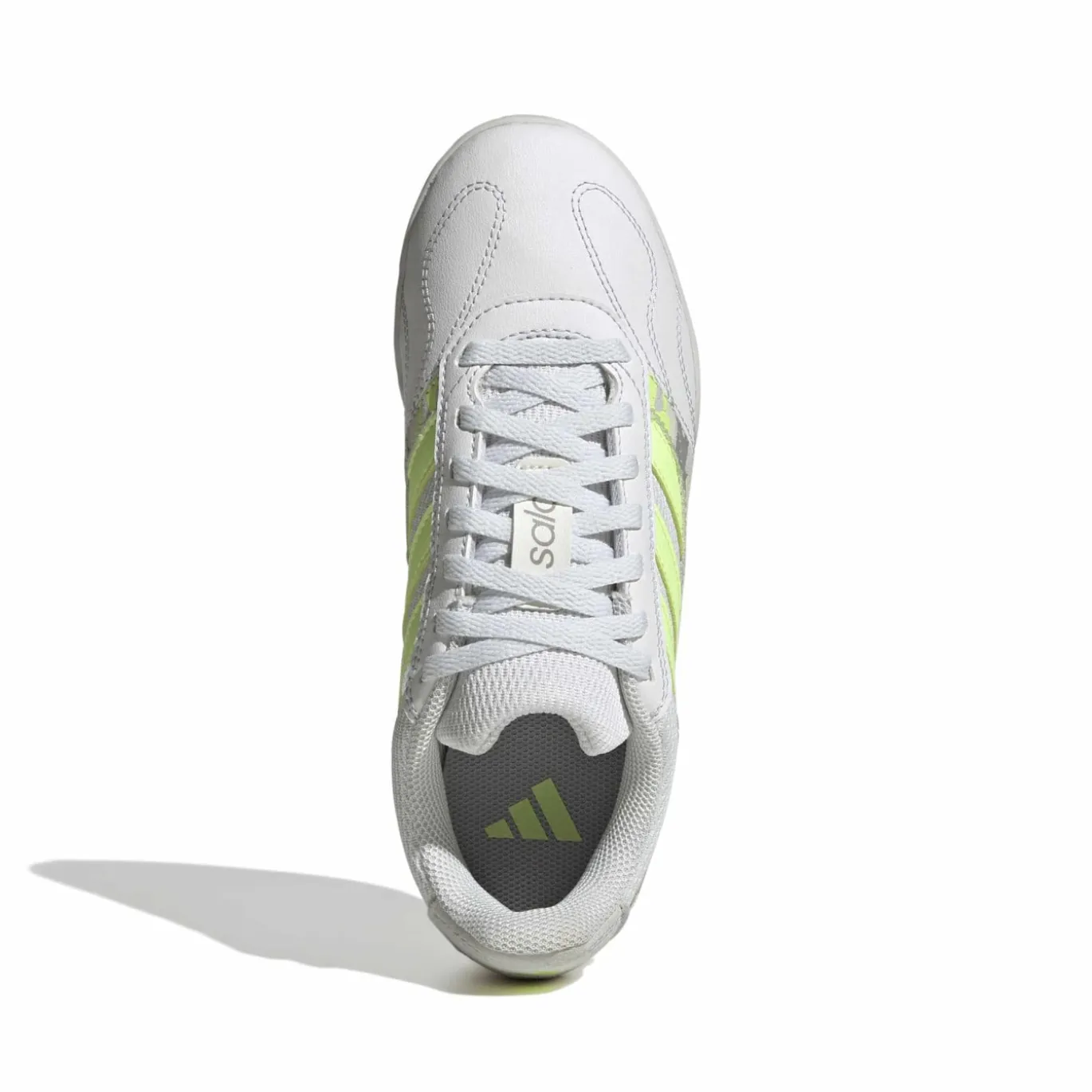 adidas Super Sala III Zaalvoetbalschoenen (IN) Kids Lichtgrijs Lichtgroen Lime
