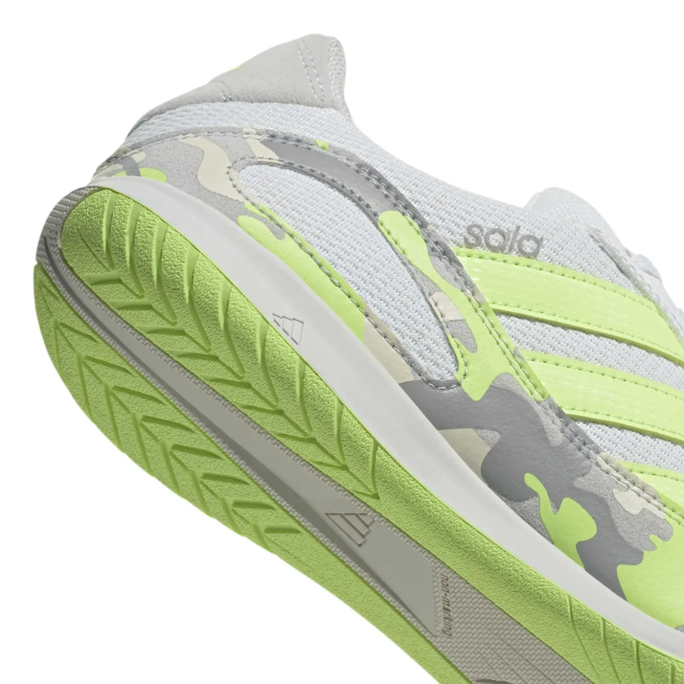 adidas Super Sala III Zaalvoetbalschoenen (IN) Lichtgrijs Lichtgroen Lime
