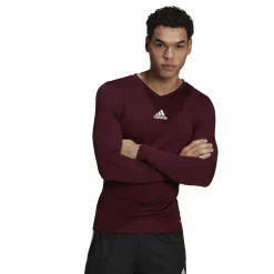 adidas Team Base Ondershirt Lange Mouwen Bordeaux Rood