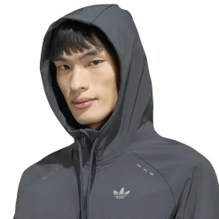adidas Tech Essential Woven Trainingsjack Donkergrijs Zilver
