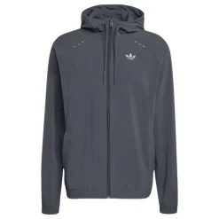 adidas Tech Essential Woven Trainingsjack Donkergrijs Zilver