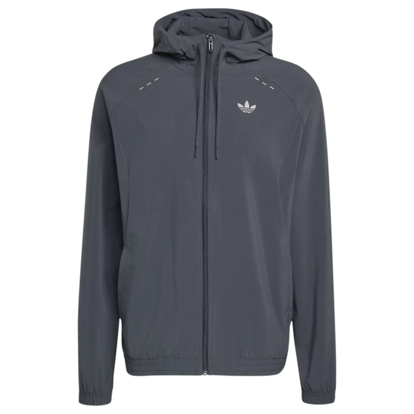 adidas Tech Essential Woven Trainingsjack Donkergrijs Zilver