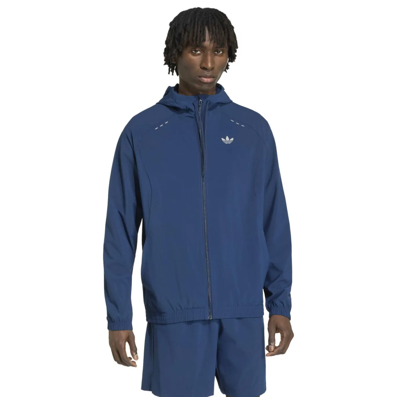 adidas Tech Essential Woven Trainingsjack Donkerblauw Zilver