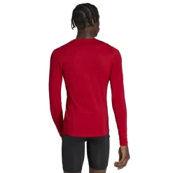 adidas TechFit Ondershirt Lange Mouwen Rood Grijs