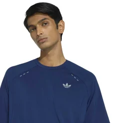 adidas Tech Trefoil Essential T-Shirt Donkerblauw Zilver